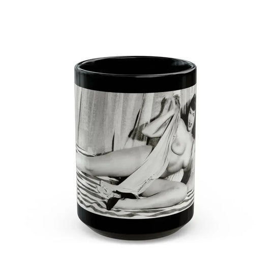 Bettie Page #753 (Vintage Female Icon) Black Coffee Mug 15oz - Go Mug Yourself