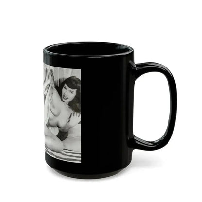 Bettie Page #753 (Vintage Female Icon) Black Coffee Mug - Go Mug Yourself