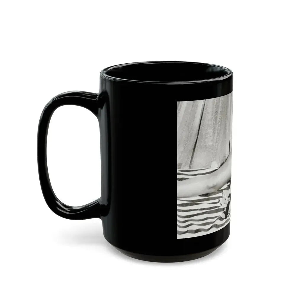 Bettie Page #753 (Vintage Female Icon) Black Coffee Mug - Go Mug Yourself