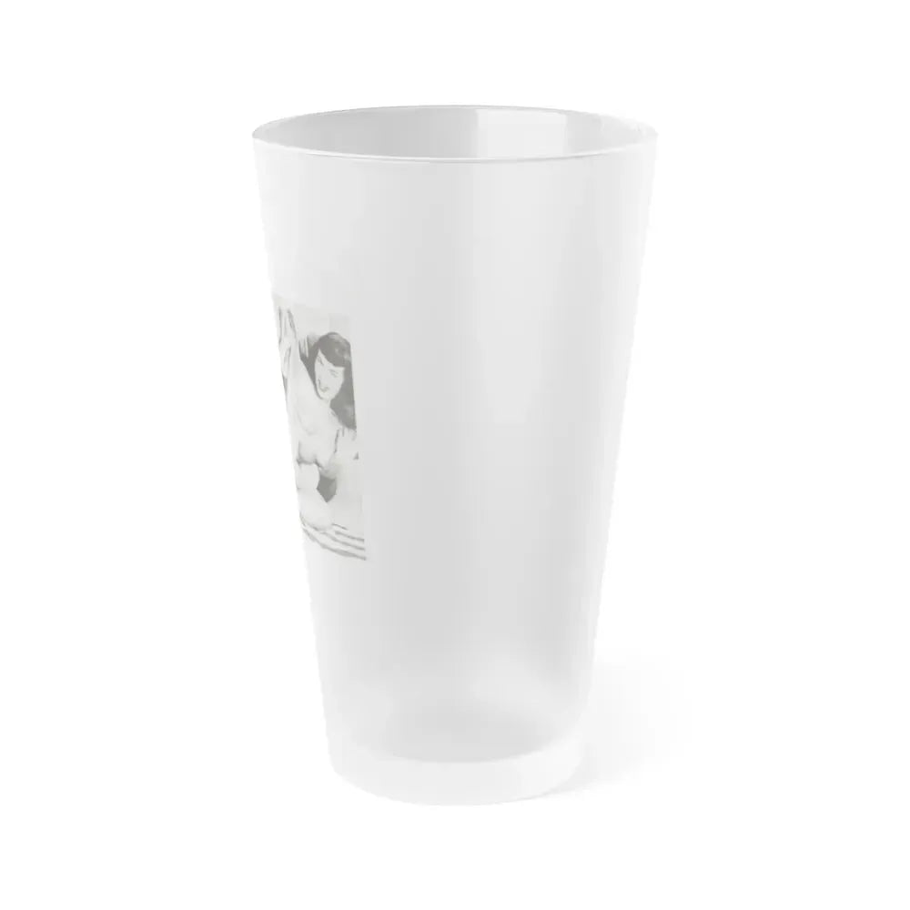 Bettie Page #753 (Vintage Female Icon) Frosted Pint Glass 16oz - Go Mug Yourself