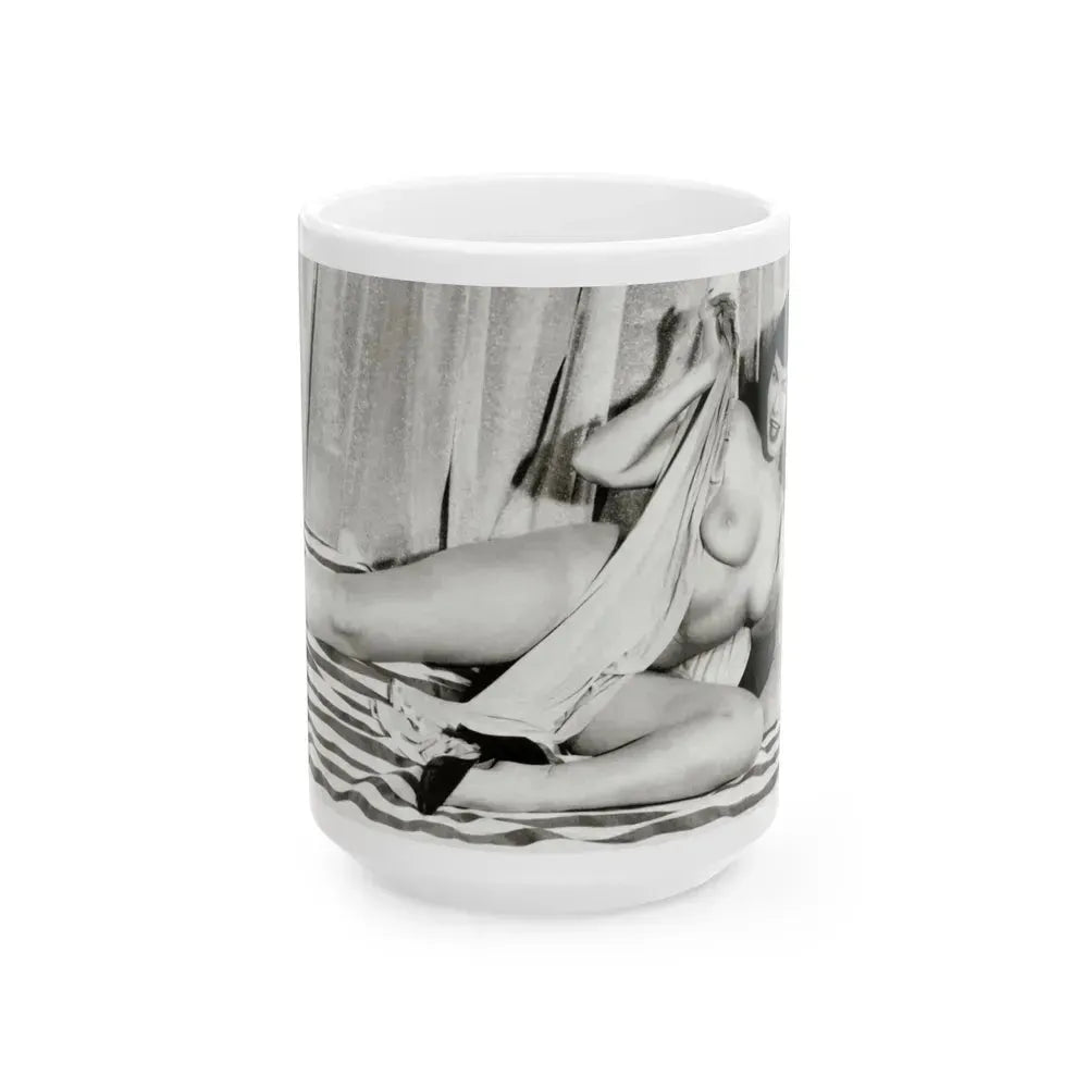 Bettie Page #753 (Vintage Female Icon) White Coffee Mug 15oz - Go Mug Yourself