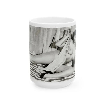 Bettie Page #753 (Vintage Female Icon) White Coffee Mug 15oz - Go Mug Yourself