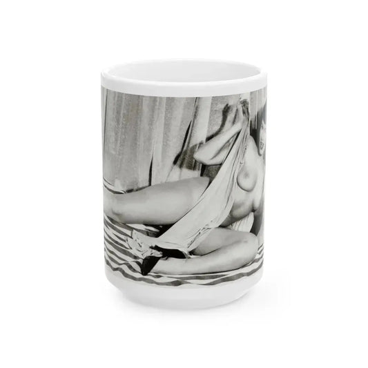 Bettie Page #753 (Vintage Female Icon) White Coffee Mug 15oz - Go Mug Yourself