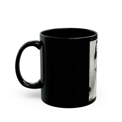 Bettie Page #755 (Vintage Female Icon) Black Coffee Mug - Go Mug Yourself