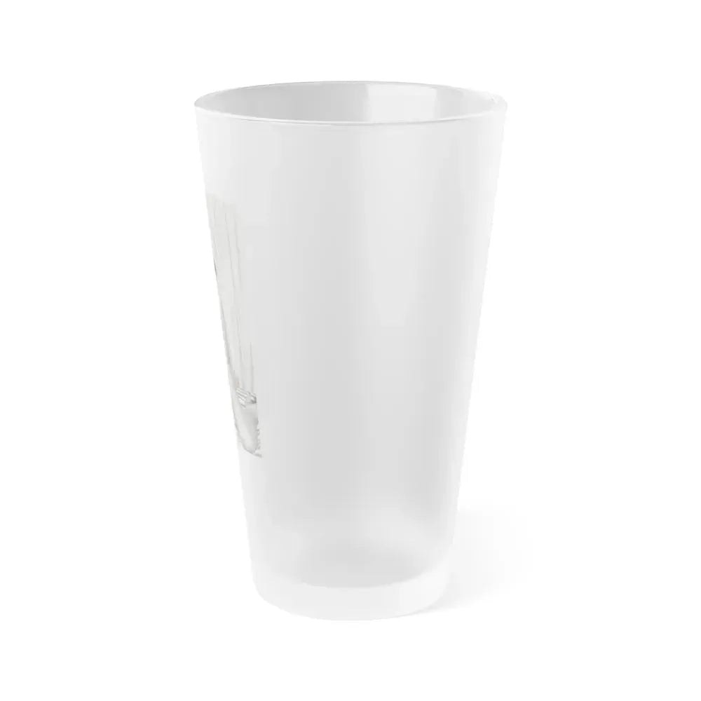 Bettie Page #755 (Vintage Female Icon) Frosted Pint Glass 16oz - Go Mug Yourself