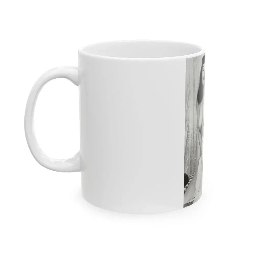 Bettie Page #755 (Vintage Female Icon) White Coffee Mug - Go Mug Yourself