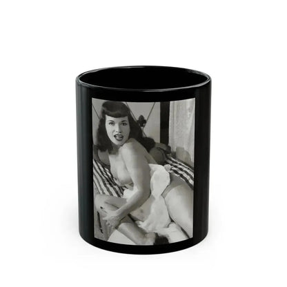 Bettie Page #756 (Vintage Female Icon) Black Coffee Mug 11oz - Go Mug Yourself