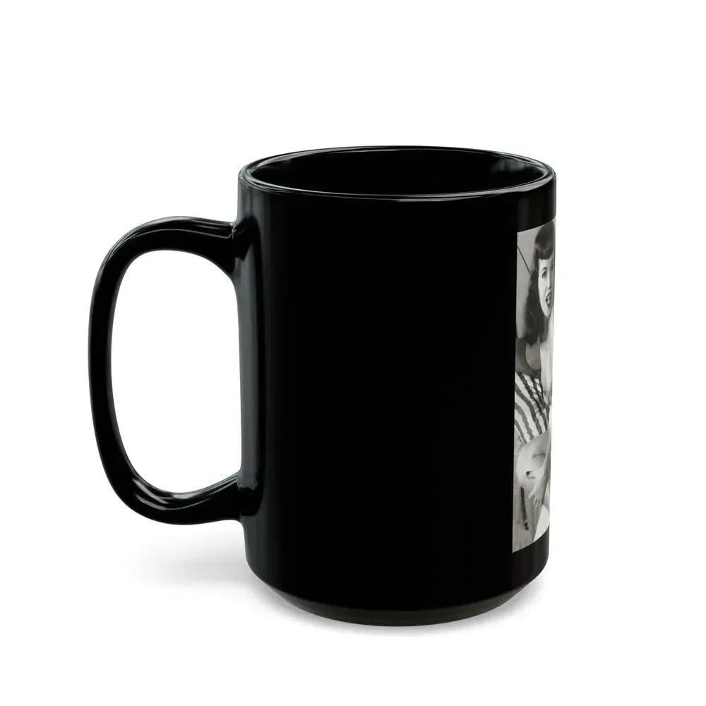 Bettie Page #756 (Vintage Female Icon) Black Coffee Mug - Go Mug Yourself
