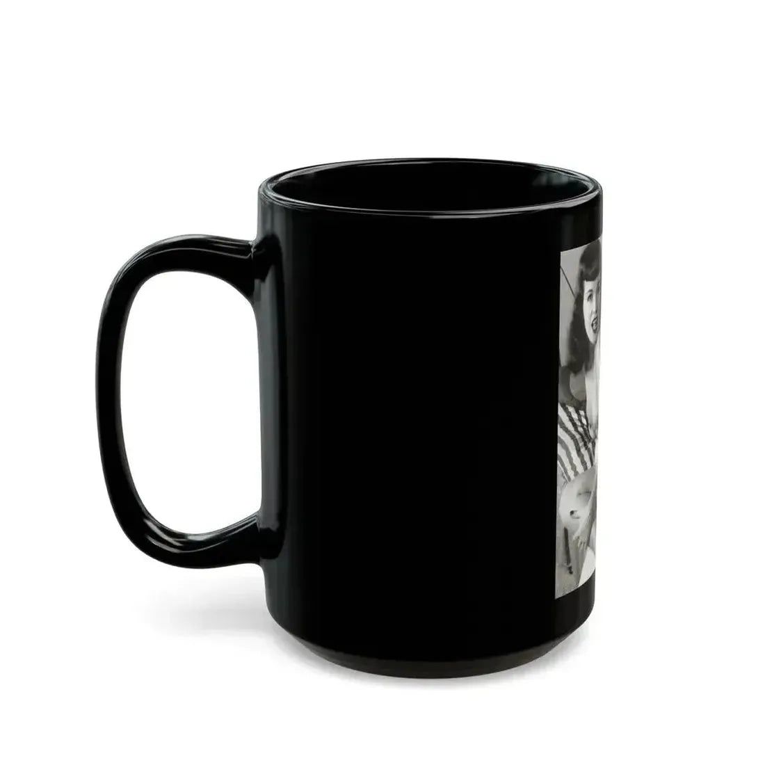 Bettie Page #756 (Vintage Female Icon) Black Coffee Mug - Go Mug Yourself