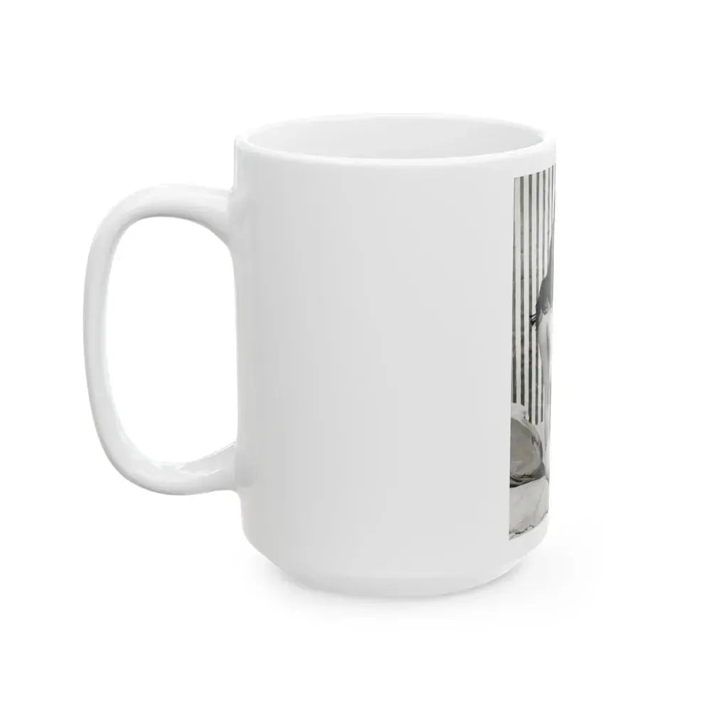 Bettie Page #757 (Vintage Female Icon) White Coffee Mug - Go Mug Yourself