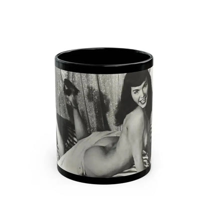 Bettie Page #758 (Vintage Female Icon) Black Coffee Mug 11oz - Go Mug Yourself