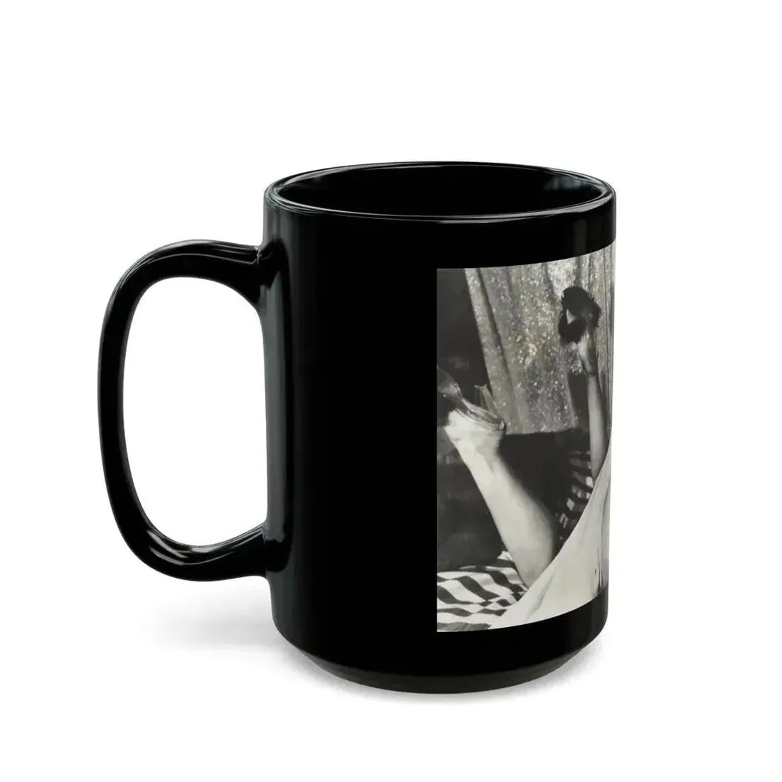 Bettie Page #758 (Vintage Female Icon) Black Coffee Mug - Go Mug Yourself