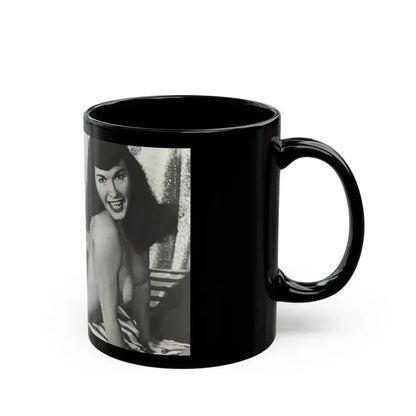 Bettie Page #758 (Vintage Female Icon) Black Coffee Mug - Go Mug Yourself