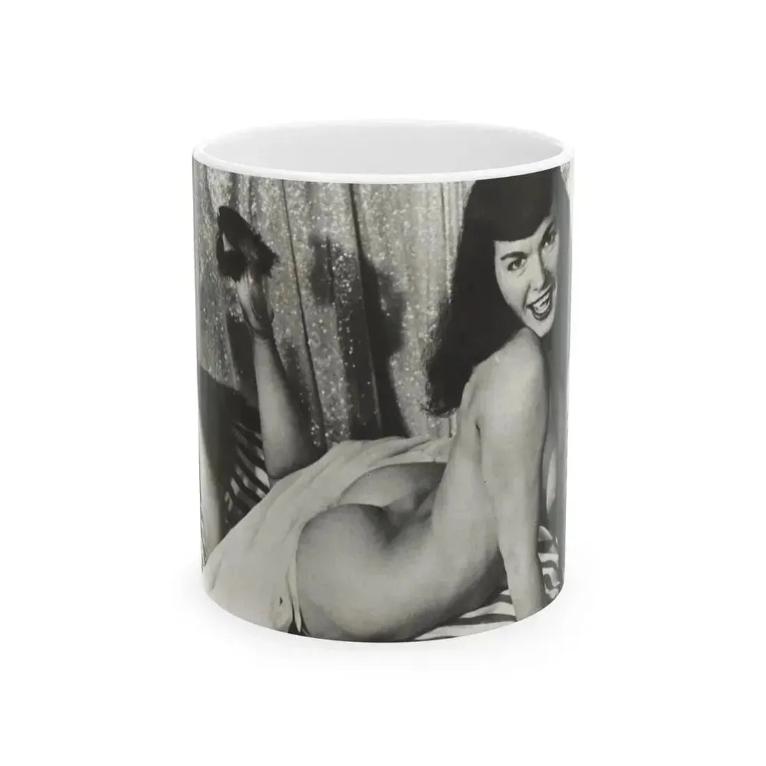 Bettie Page #758 (Vintage Female Icon) White Coffee Mug 11oz - Go Mug Yourself
