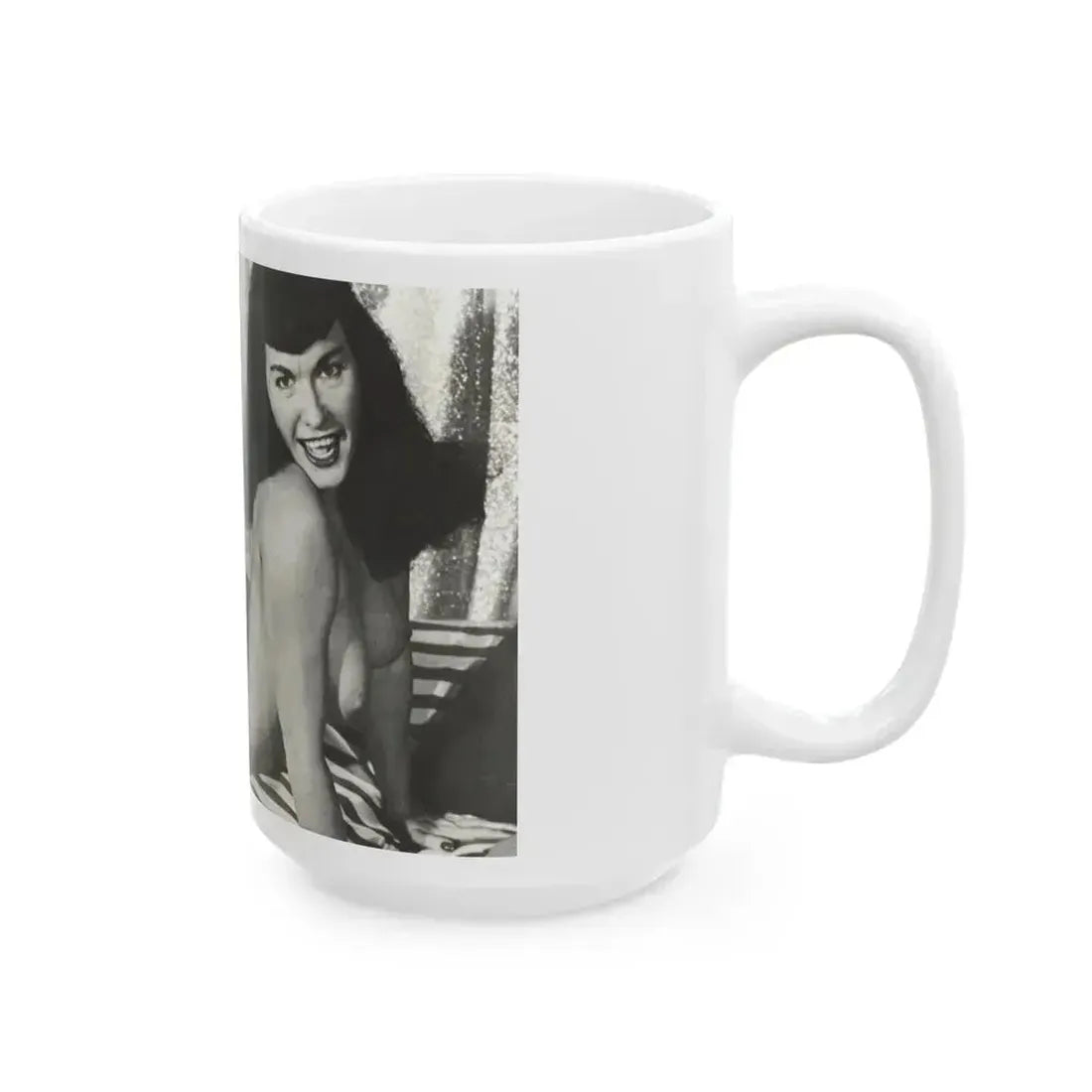 Bettie Page #758 (Vintage Female Icon) White Coffee Mug - Go Mug Yourself