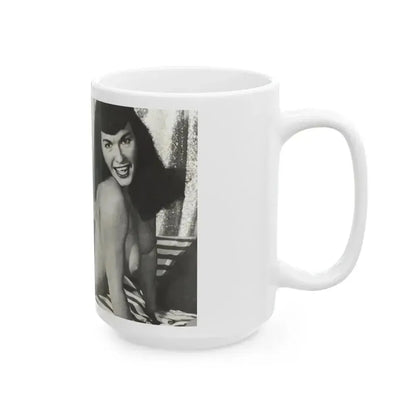 Bettie Page #758 (Vintage Female Icon) White Coffee Mug - Go Mug Yourself
