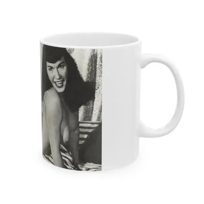 Bettie Page #758 (Vintage Female Icon) White Coffee Mug - Go Mug Yourself