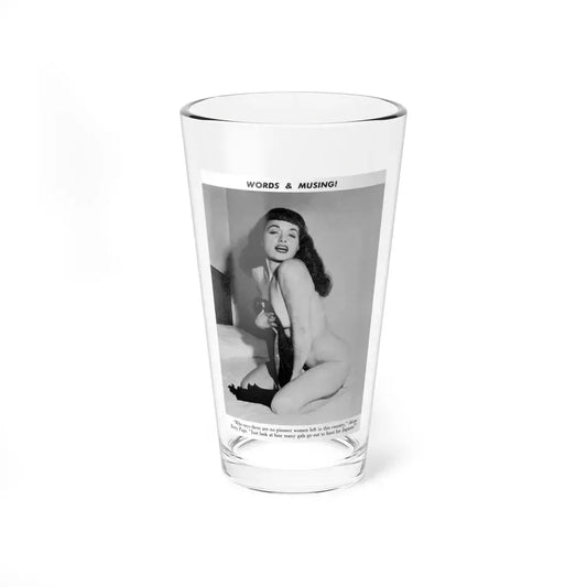 Bettie Page #760 (Vintage Female Icon) Pint Glass 16oz 16oz - Go Mug Yourself