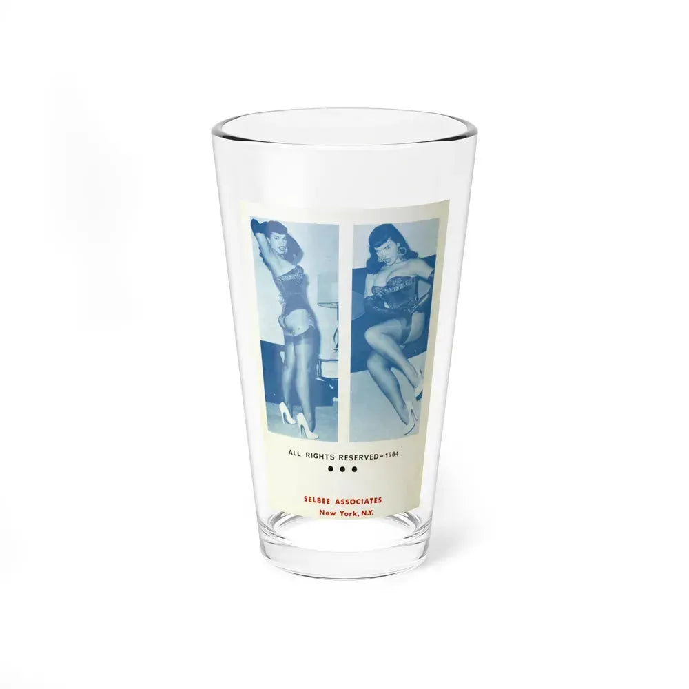 Bettie Page #763 (Vintage Female Icon) Pint Glass 16oz 16oz - Go Mug Yourself