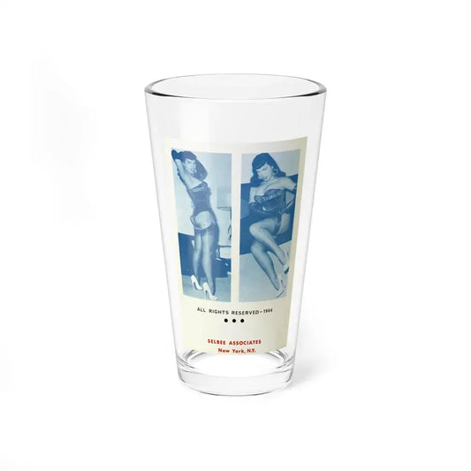 Bettie Page #763 (Vintage Female Icon) Pint Glass 16oz 16oz - Go Mug Yourself
