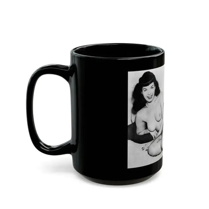 Bettie Page #766 (Vintage Female Icon) Black Coffee Mug - Go Mug Yourself