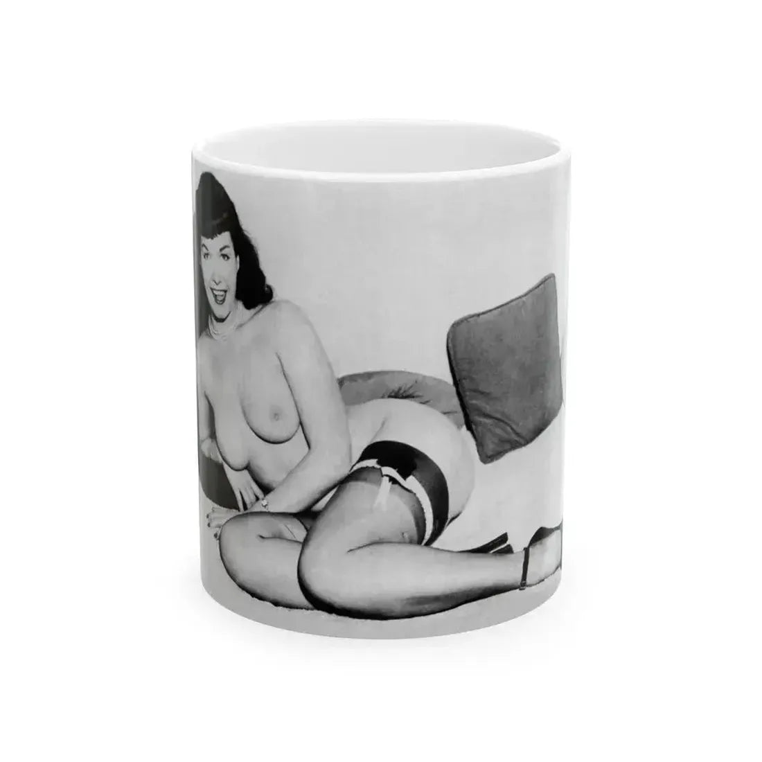 Bettie Page #766 (Vintage Female Icon) White Coffee Mug 11oz - Go Mug Yourself
