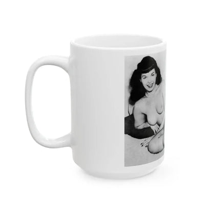 Bettie Page #766 (Vintage Female Icon) White Coffee Mug - Go Mug Yourself