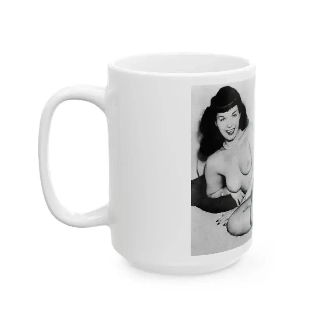 Bettie Page #766 (Vintage Female Icon) White Coffee Mug - Go Mug Yourself