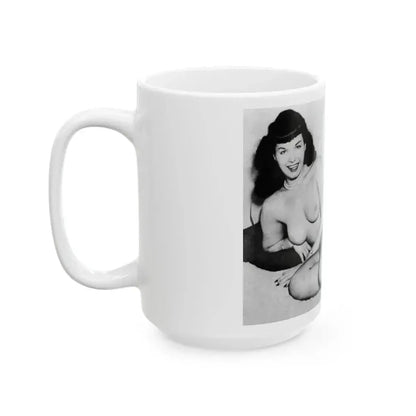 Bettie Page #766 (Vintage Female Icon) White Coffee Mug - Go Mug Yourself
