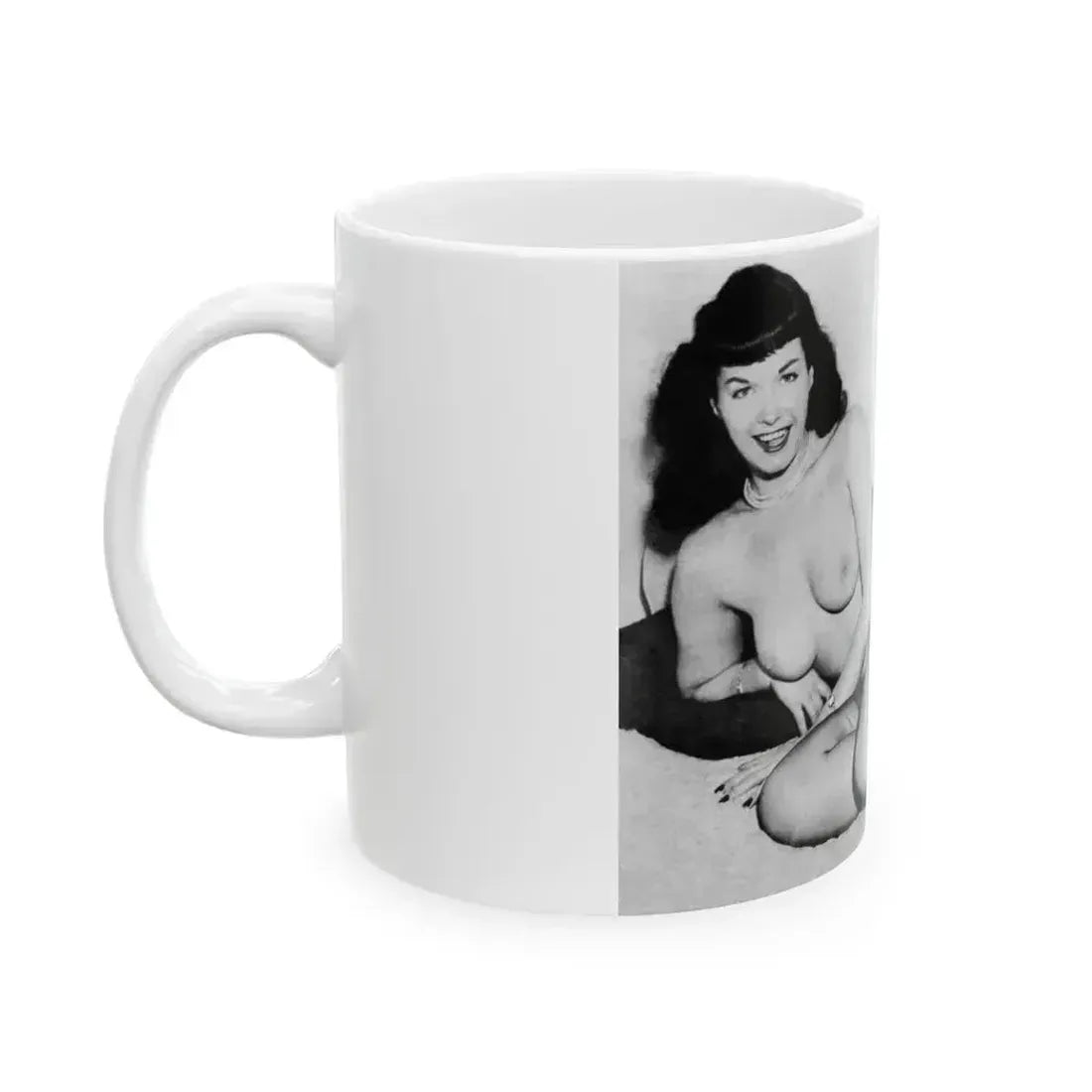 Bettie Page #766 (Vintage Female Icon) White Coffee Mug - Go Mug Yourself