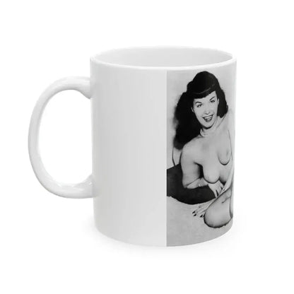 Bettie Page #766 (Vintage Female Icon) White Coffee Mug - Go Mug Yourself