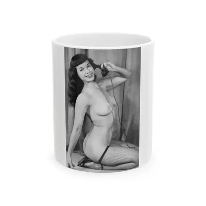 Bettie Page #781 (Vintage Female Icon) White Coffee Mug 11oz - Go Mug Yourself