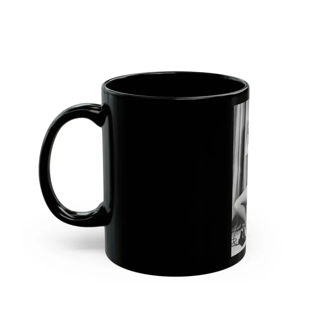 Bettie Page #782 (Vintage Female Icon) Black Coffee Mug - Go Mug Yourself