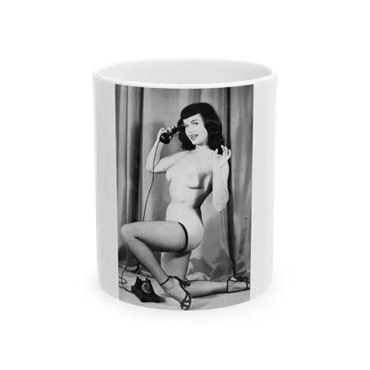 Bettie Page #782 (Vintage Female Icon) White Coffee Mug 11oz - Go Mug Yourself