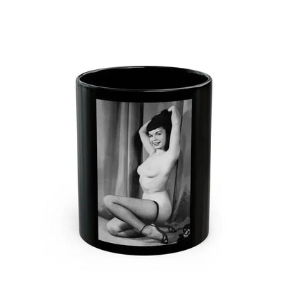 Bettie Page #783 (Vintage Female Icon) Black Coffee Mug 11oz - Go Mug Yourself