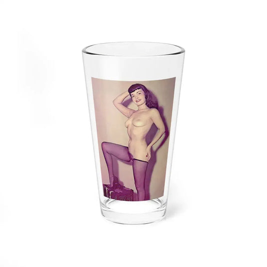 Bettie Page #785 (Vintage Female Icon) Pint Glass 16oz 16oz - Go Mug Yourself