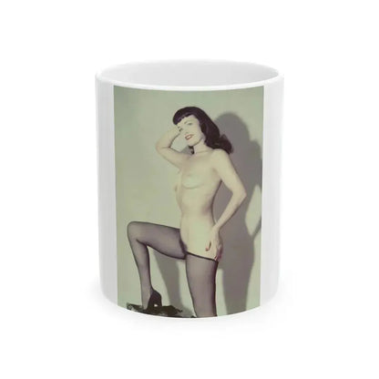 Bettie Page #786 (Vintage Female Icon) White Coffee Mug 11oz - Go Mug Yourself