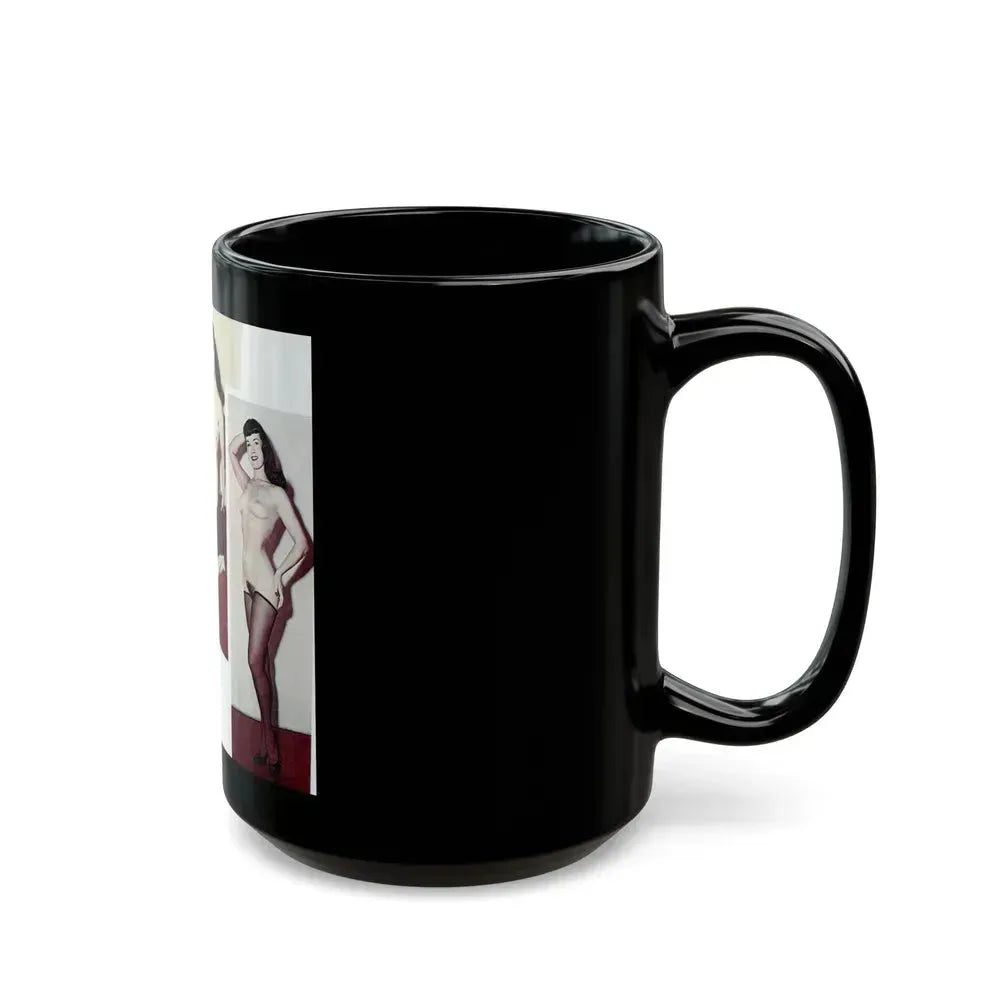 Bettie Page #787 (Vintage Female Icon) Black Coffee Mug - Go Mug Yourself