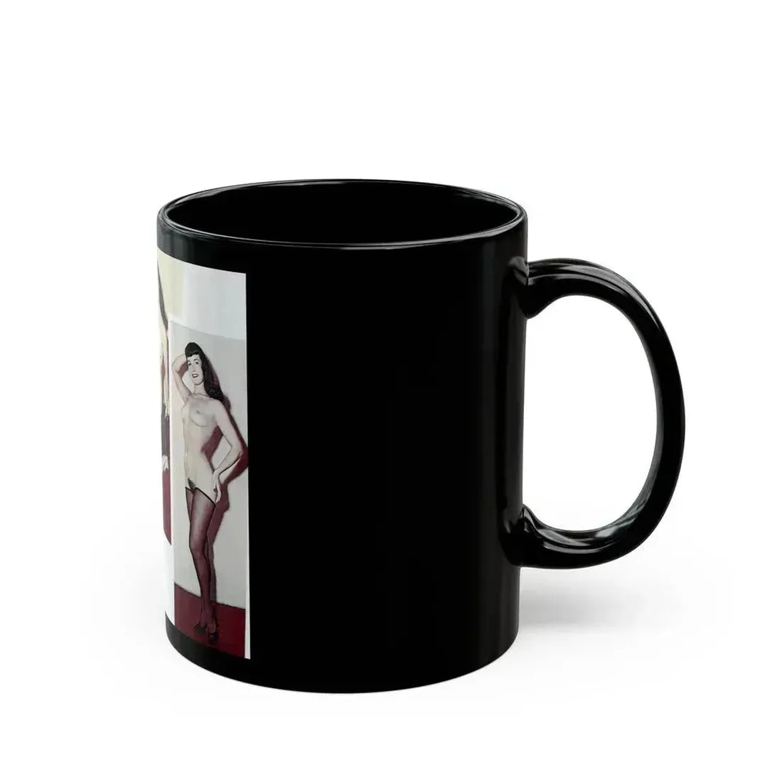 Bettie Page #787 (Vintage Female Icon) Black Coffee Mug - Go Mug Yourself