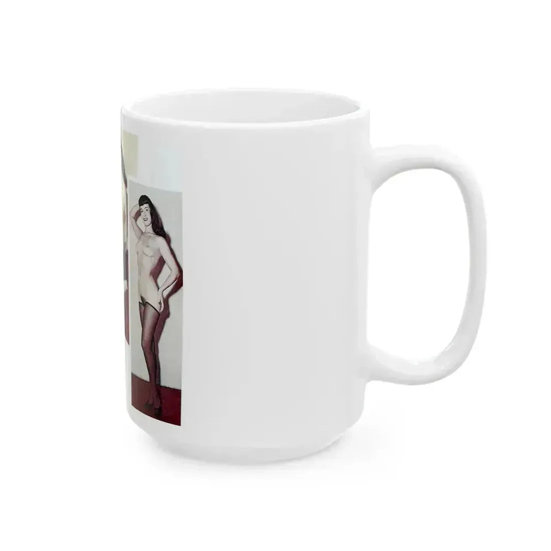 Bettie Page #787 (Vintage Female Icon) White Coffee Mug - Go Mug Yourself