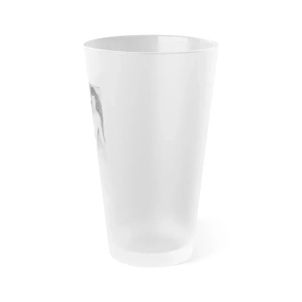 Bettie Page #789 (Vintage Female Icon) Frosted Pint Glass 16oz - Go Mug Yourself