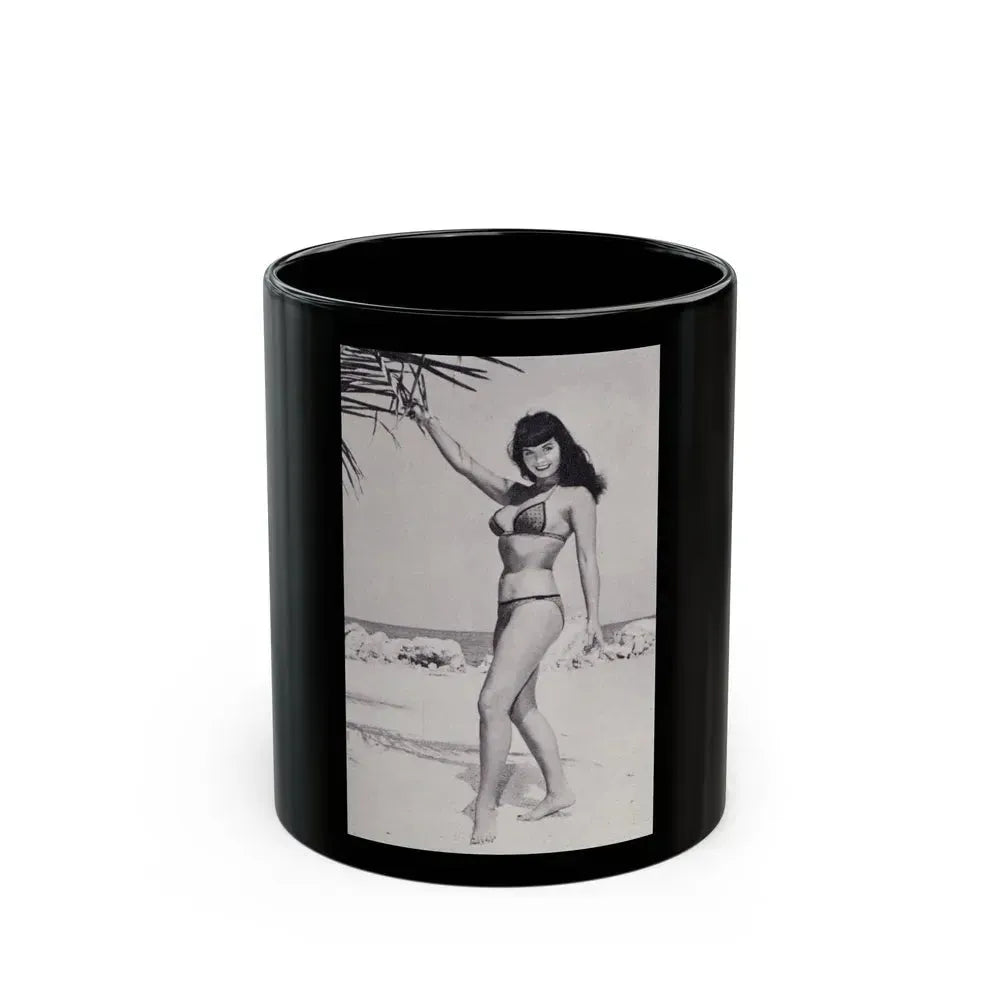 Bettie Page #79 (Vintage Female Icon) Black Coffee Mug 11oz - Go Mug Yourself