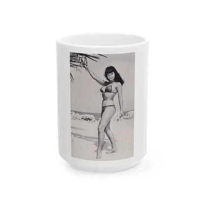 Bettie Page #79 (Vintage Female Icon) White Coffee Mug 15oz - Go Mug Yourself