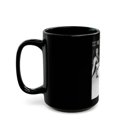Bettie Page #791 (Vintage Female Icon) Black Coffee Mug - Go Mug Yourself