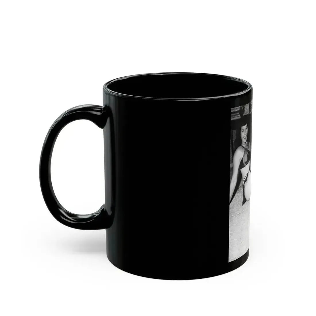 Bettie Page #791 (Vintage Female Icon) Black Coffee Mug - Go Mug Yourself