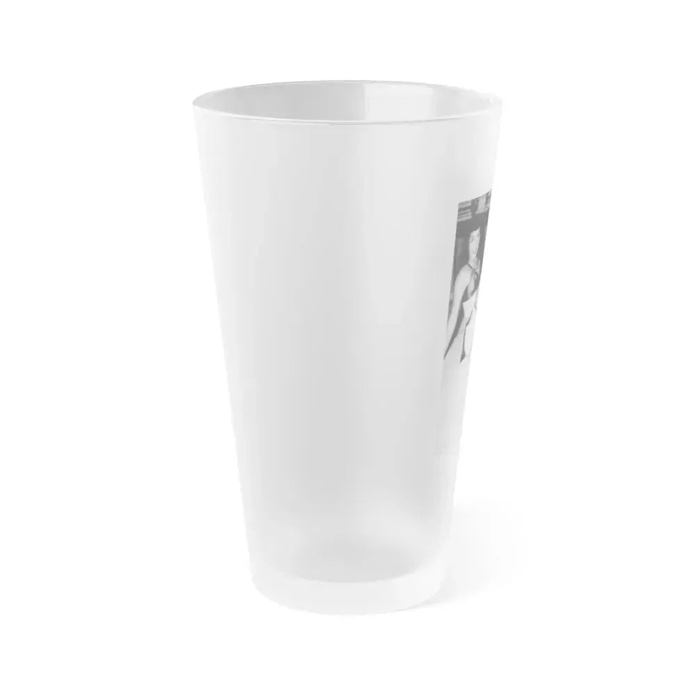 Bettie Page #791 (Vintage Female Icon) Frosted Pint Glass 16oz - Go Mug Yourself