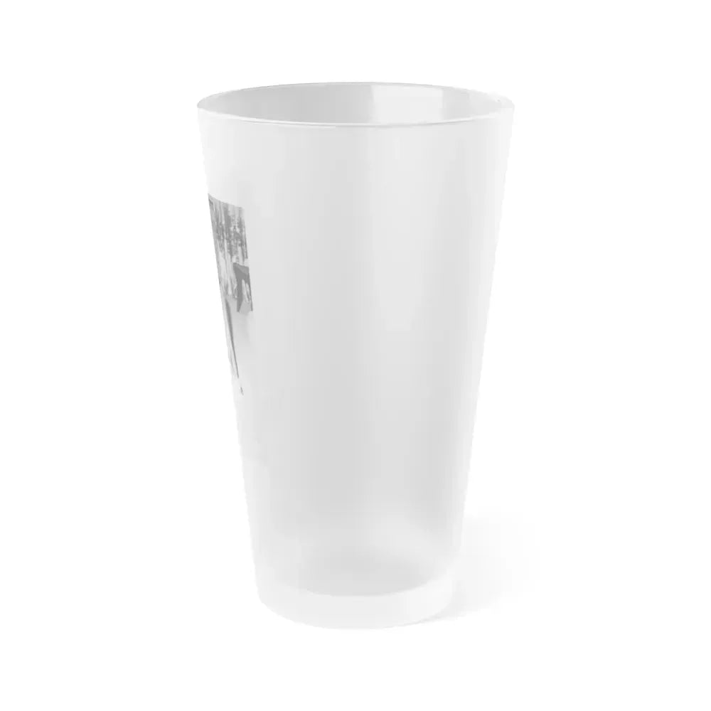 Bettie Page #791 (Vintage Female Icon) Frosted Pint Glass 16oz - Go Mug Yourself