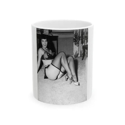 Bettie Page #791 (Vintage Female Icon) White Coffee Mug 11oz - Go Mug Yourself