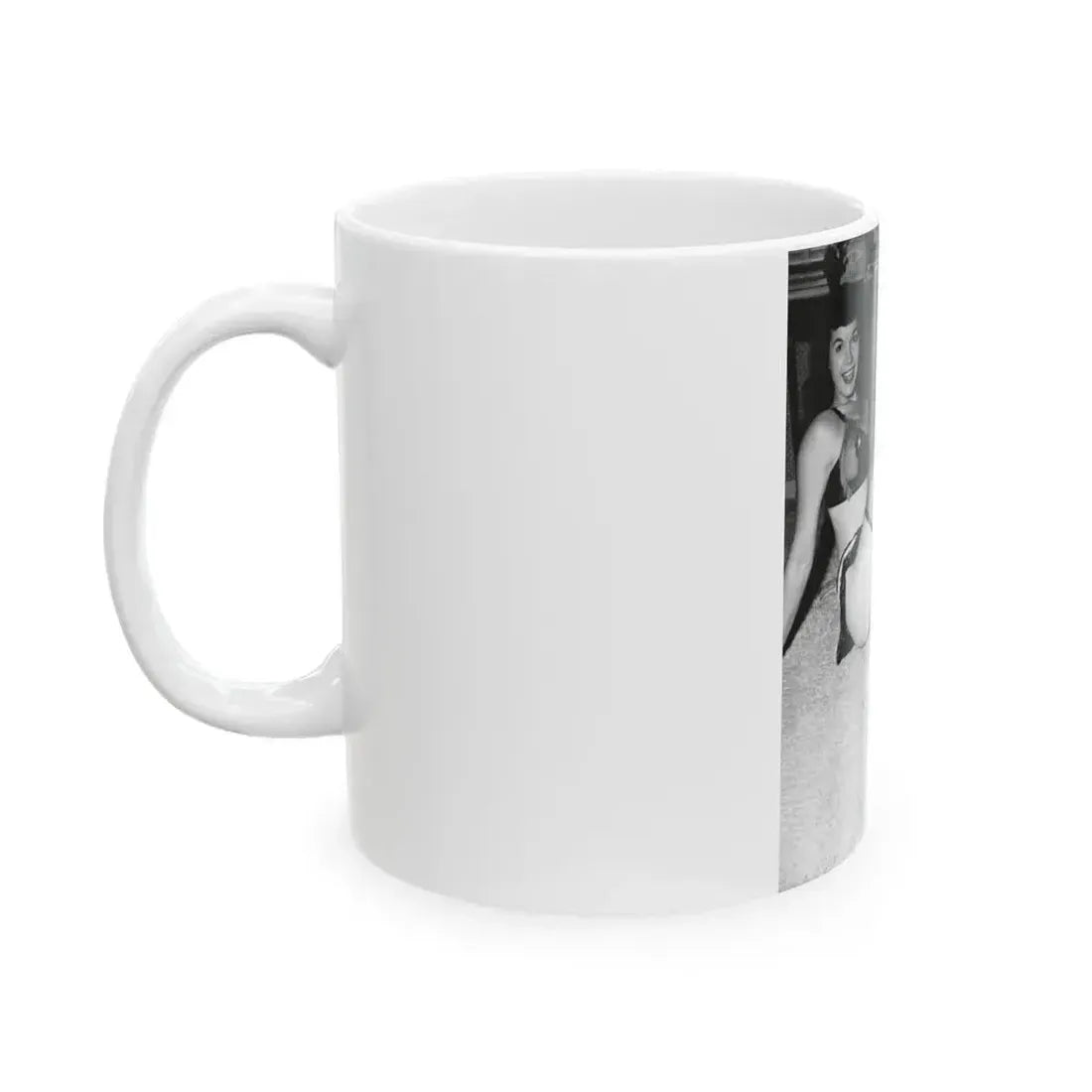 Bettie Page #791 (Vintage Female Icon) White Coffee Mug - Go Mug Yourself