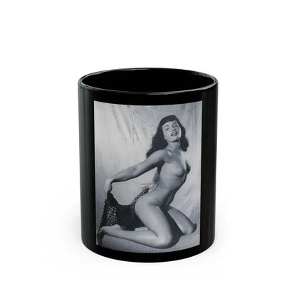 Bettie Page #792 (Vintage Female Icon) Black Coffee Mug 11oz - Go Mug Yourself